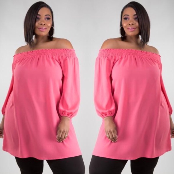 Tops - #47 Plus Size Off Shoulder Tunic